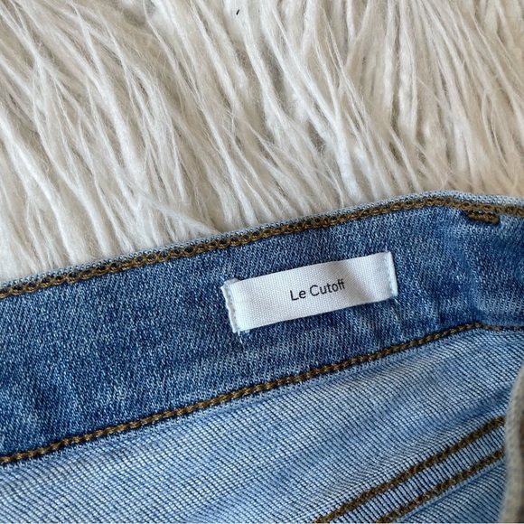 FRAME Denim Le Cut Off Alemany Grind Blue Distressed Shorts W7183 EUC Size 26 - Picture 8 of 11